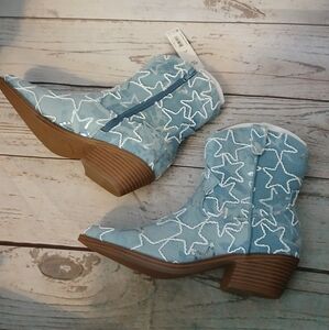 Denim Star Ankle Boots